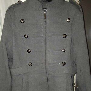 Honee Women's Military Style Dress Coat